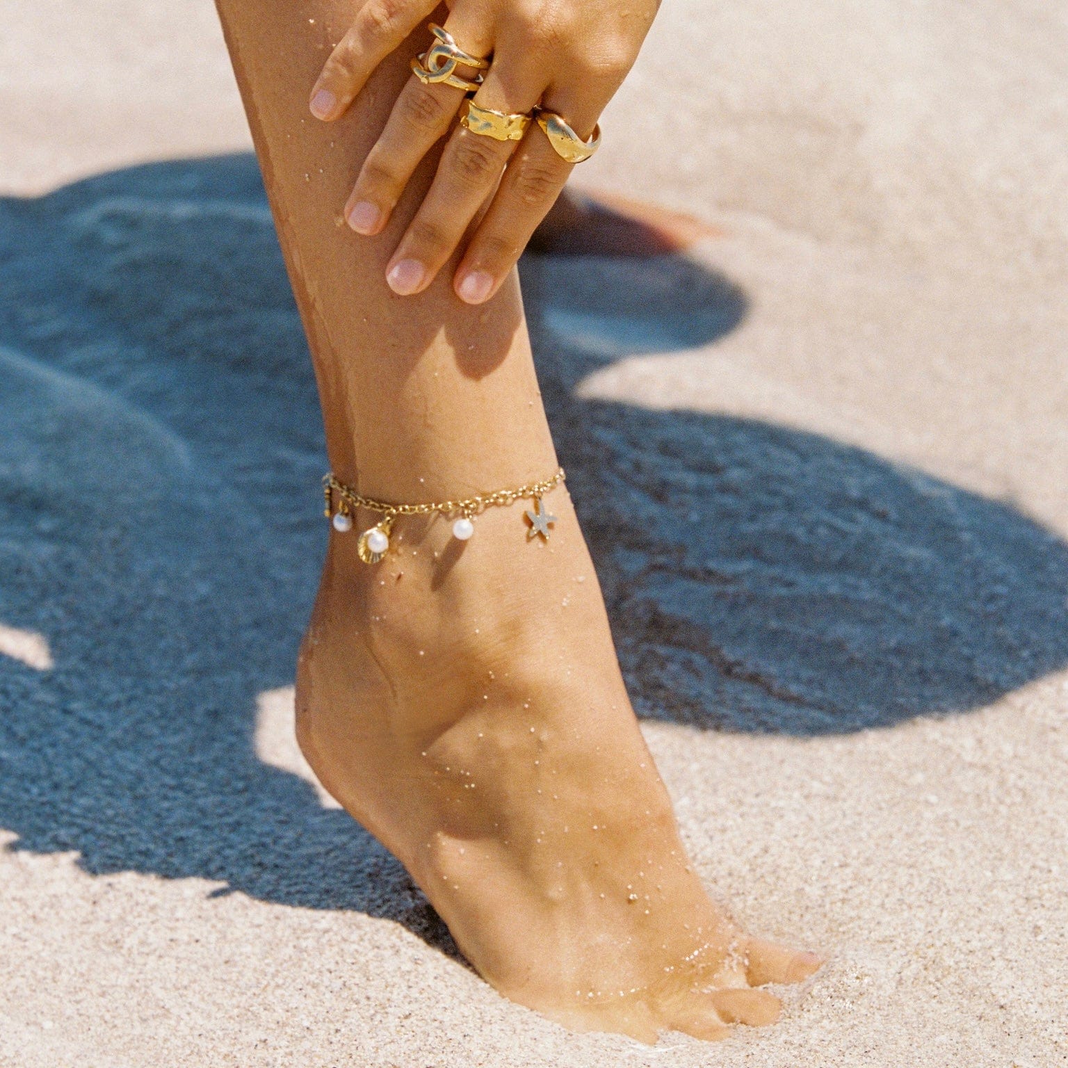 Bohomoon Stainless Steel Liv Shell Anklet