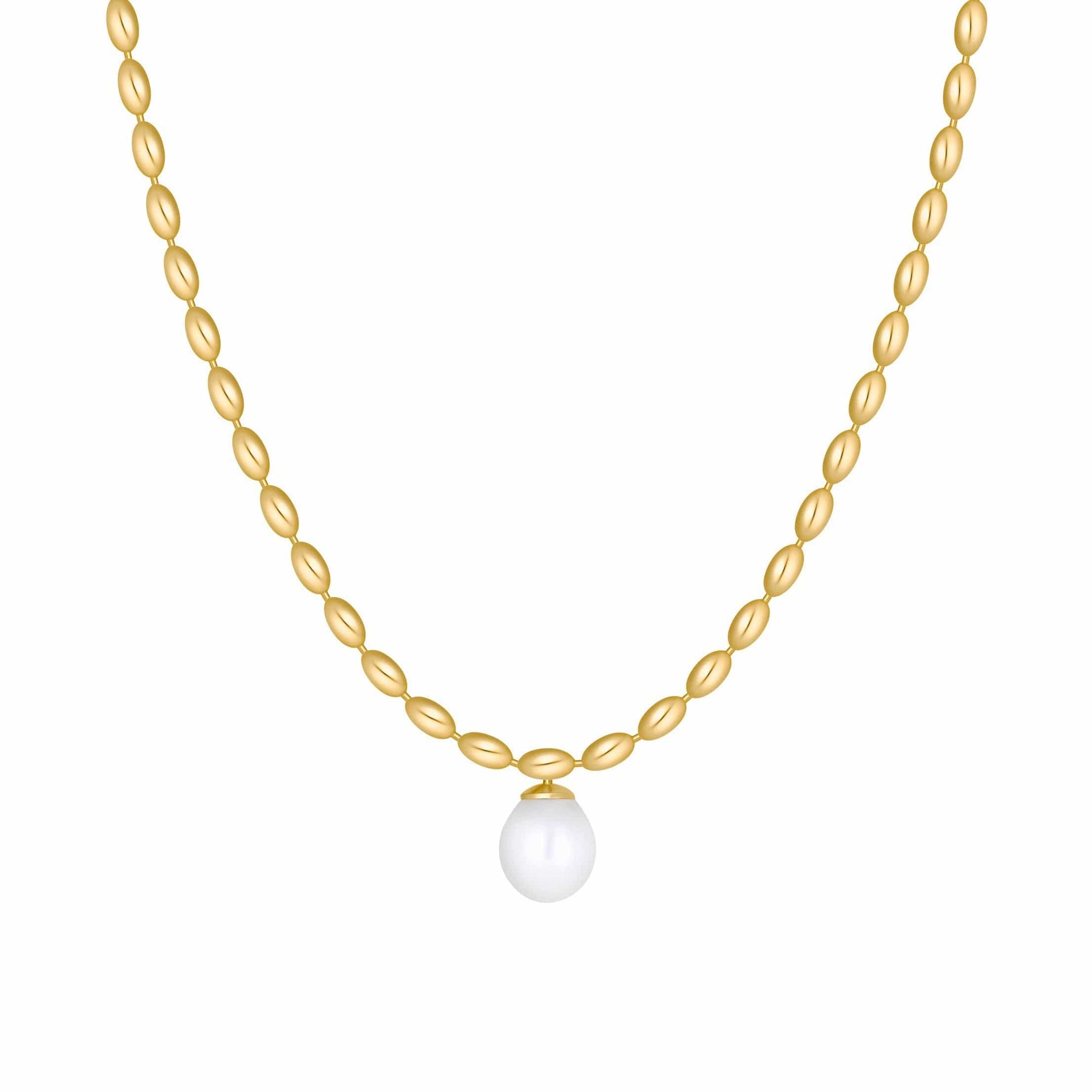 Bohomoon Stainless Steel Lover Pearl Necklace