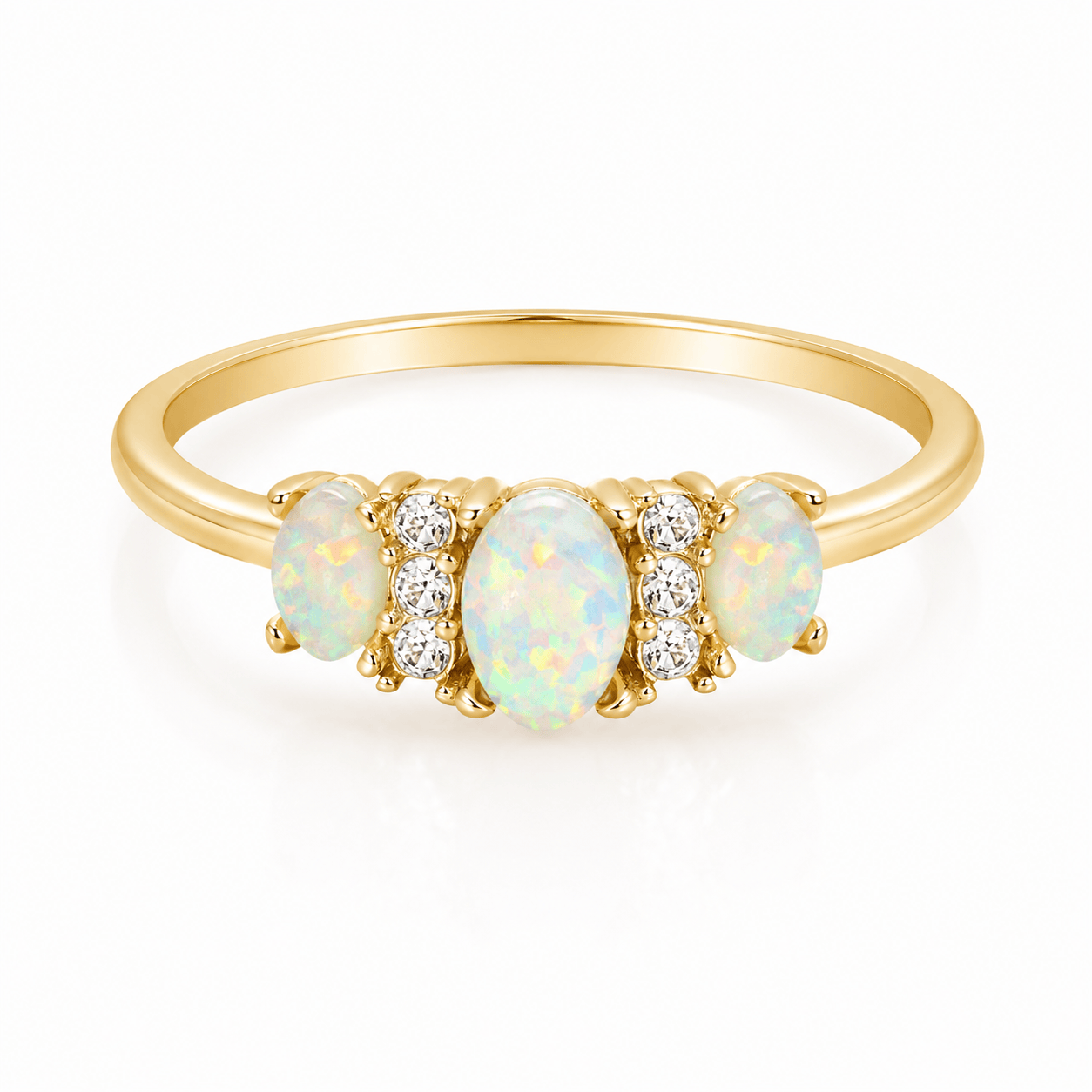 Bohomoon Stainless Steel Lumi Opal Ring