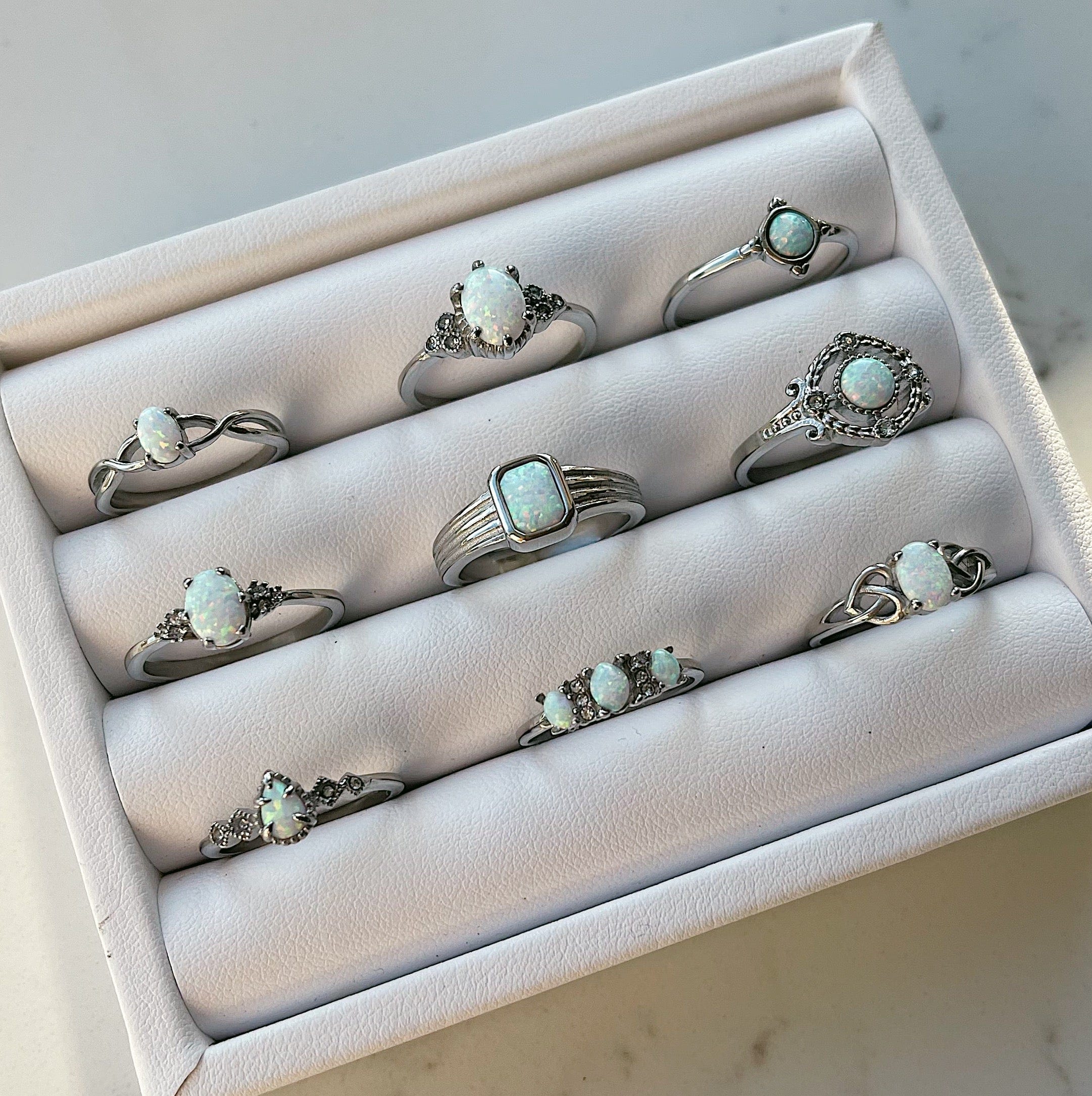 BohoMoon Stainless Steel Lumi Opal Ring