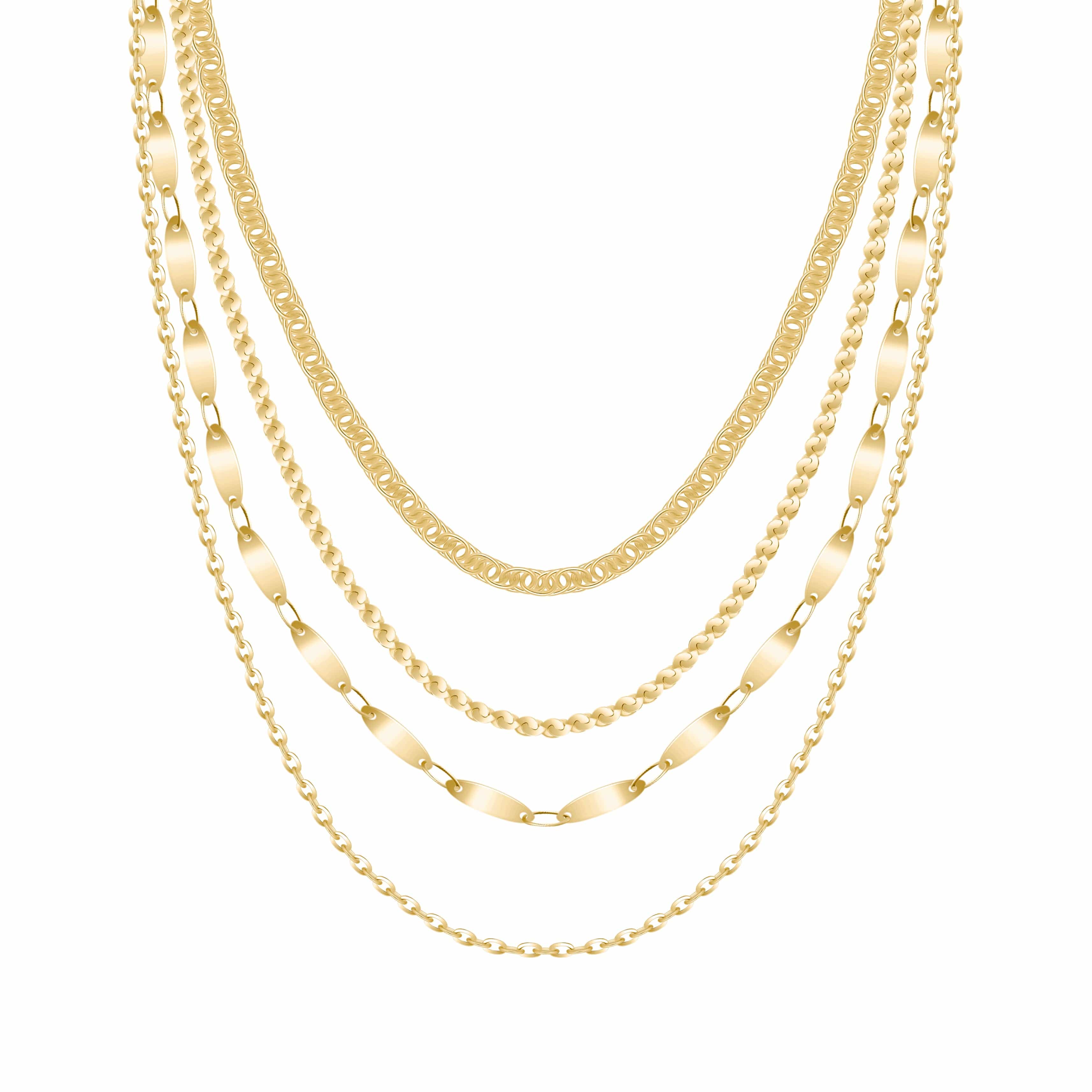 Bohomoon Stainless Steel Luva Layered Necklace