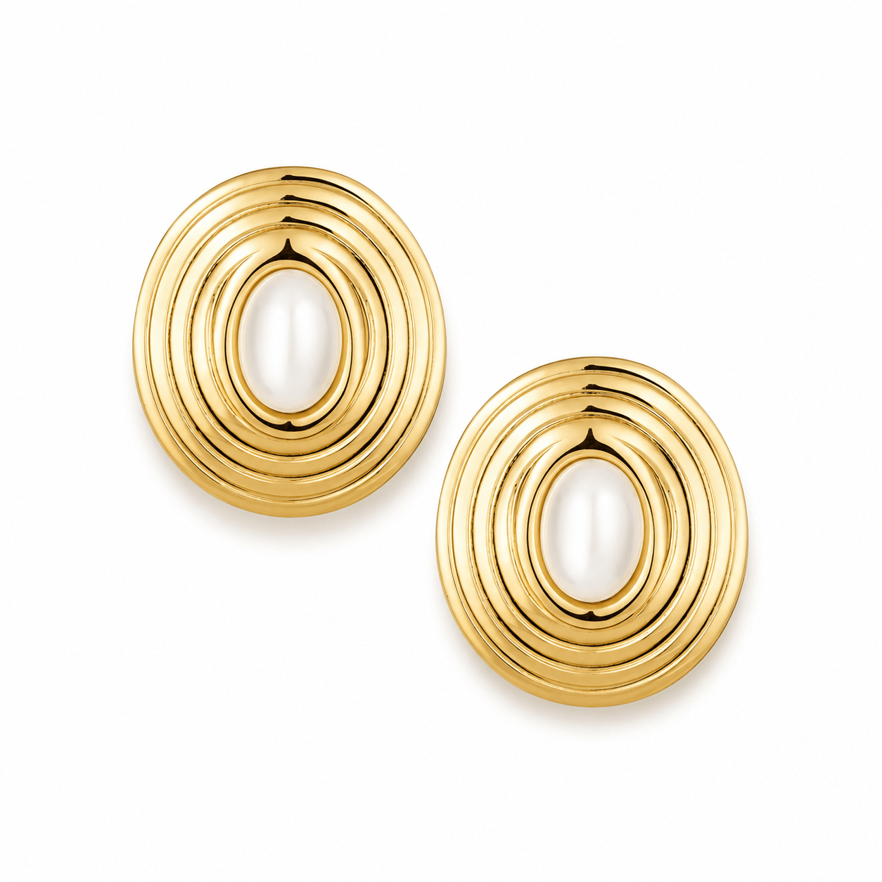 Bohomoon Stainless Steel Marcella Pearl Stud Earrings