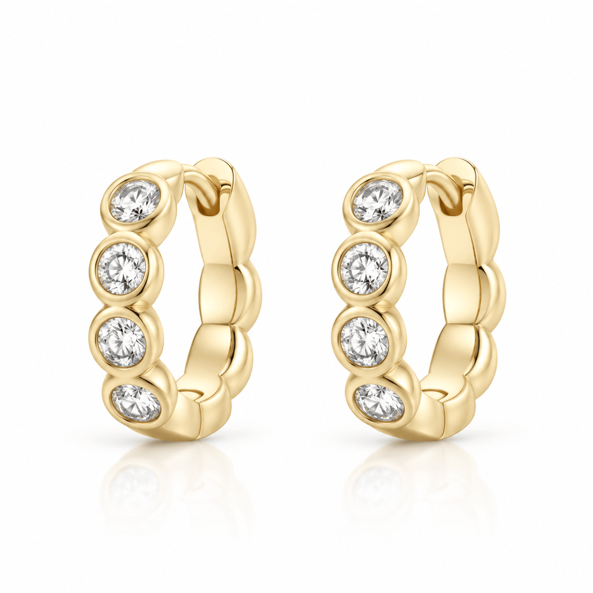 Bohomoon Stainless Steel Mendhi Hoop Earrings
