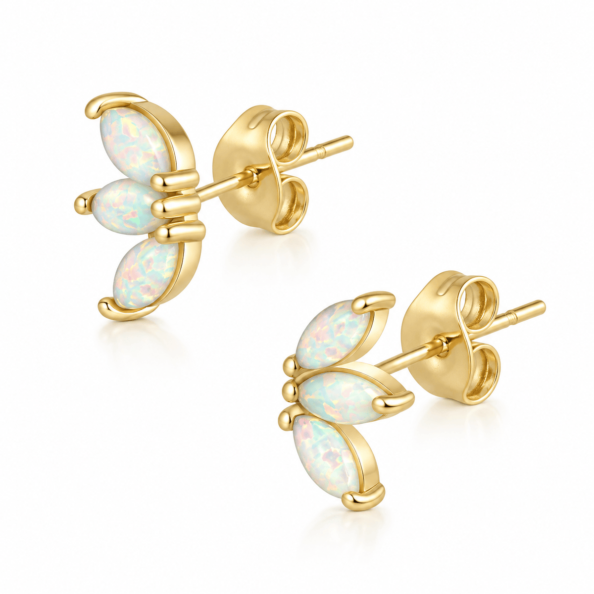 Bohomoon Stainless Steel Mercury Opal Stud Earrings