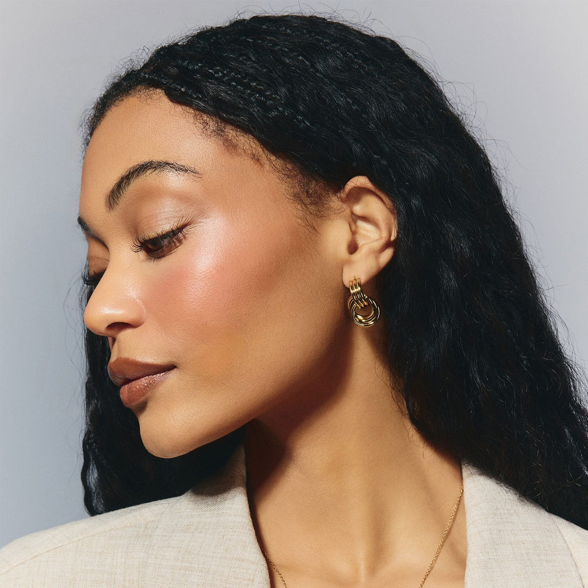 Bohomoon Stainless Steel Mini Cece Knot Stud Earrings