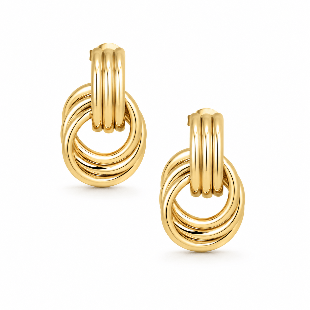 Bohomoon Stainless Steel Mini Cece Knot Stud Earrings