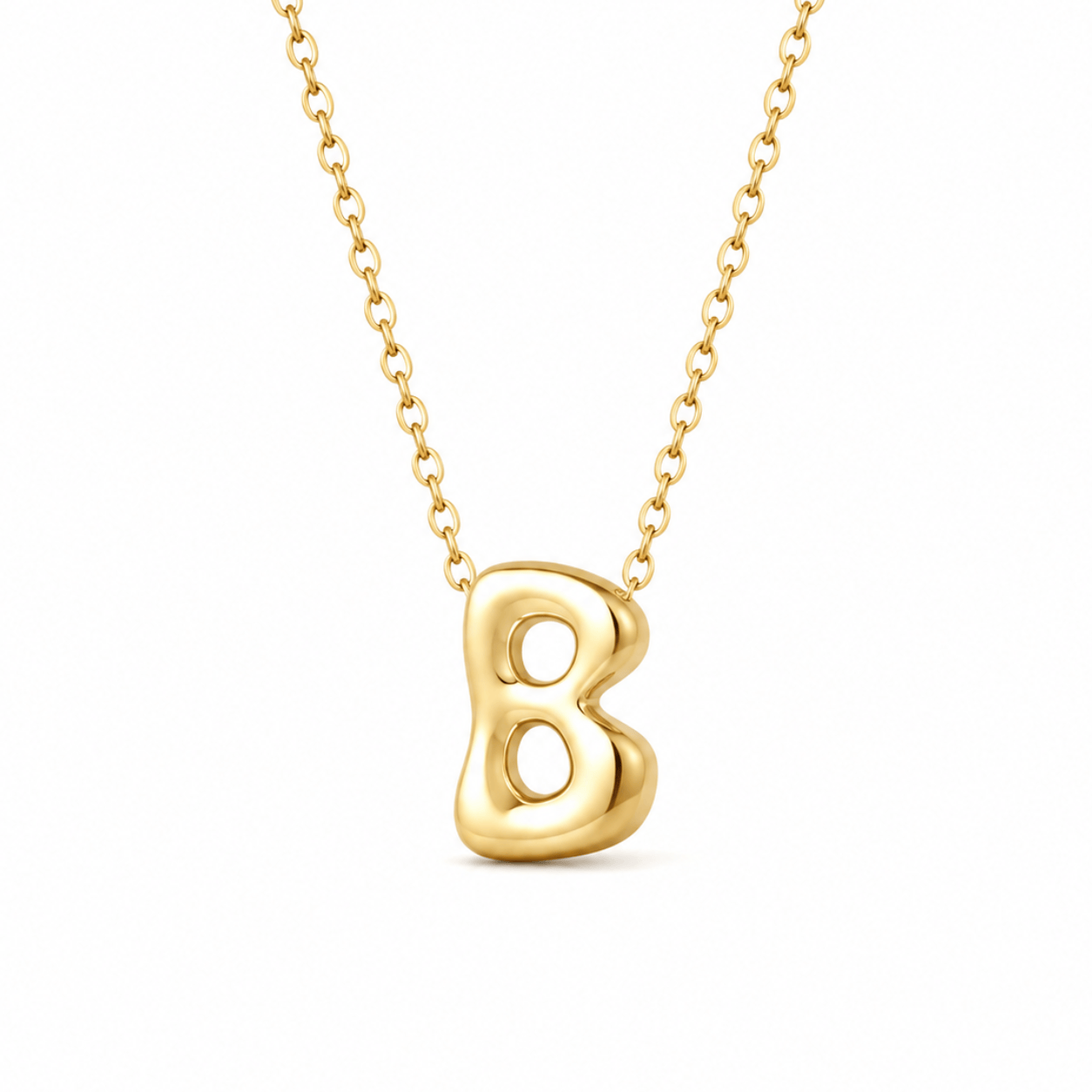 Bohomoon Stainless Steel Molten Initial Necklace