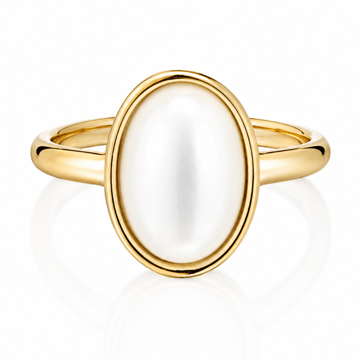 Bohomoon Stainless Steel Moonrise Pearl Ring