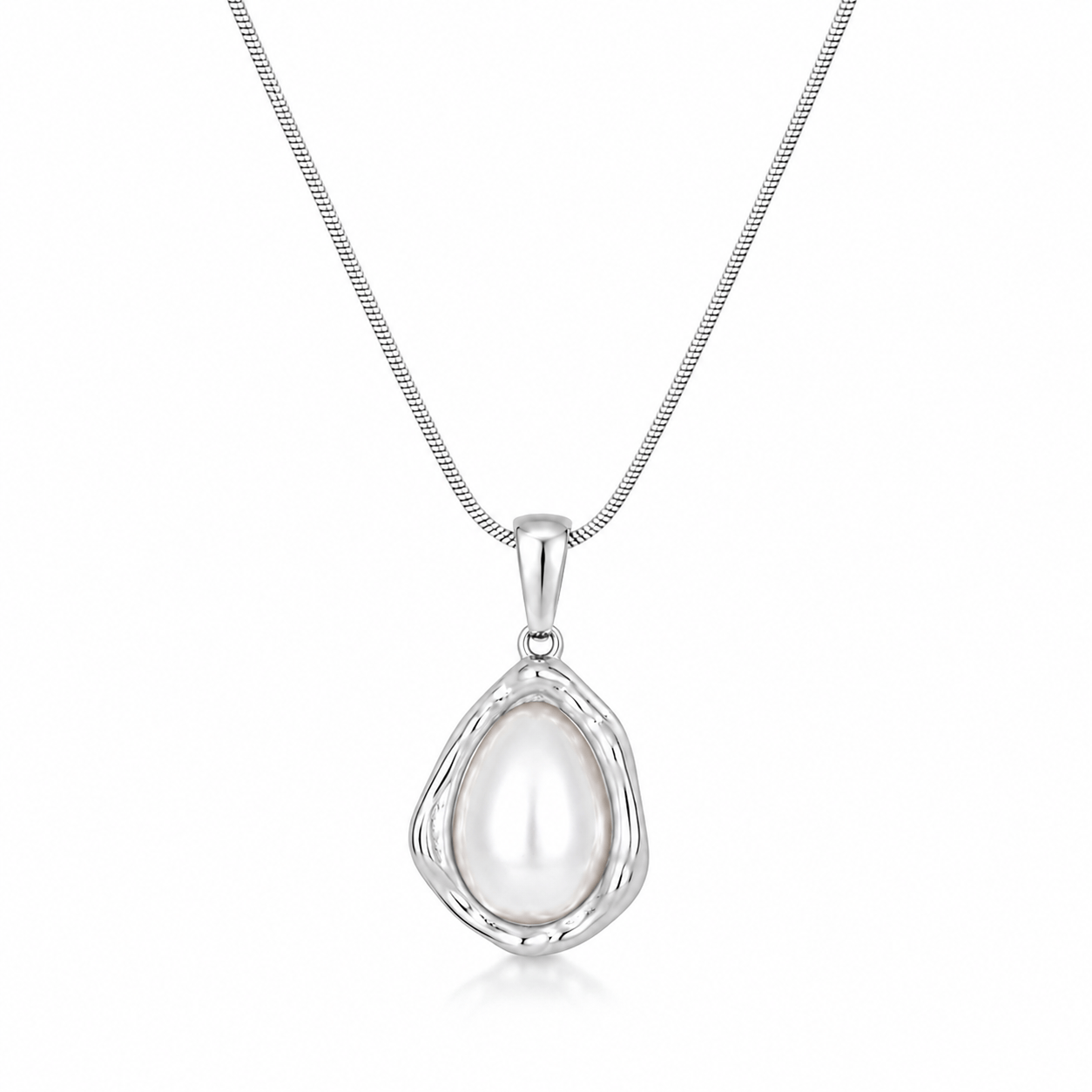 Bohomoon Stainless Steel Naples Pearl Necklace