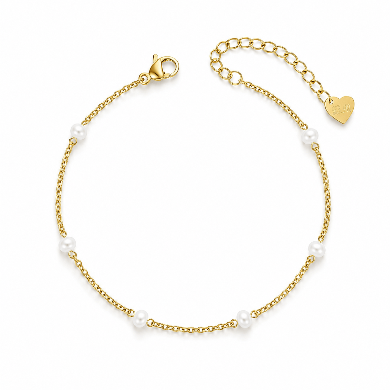 Bohomoon Stainless Steel Nico Pearl Anklet