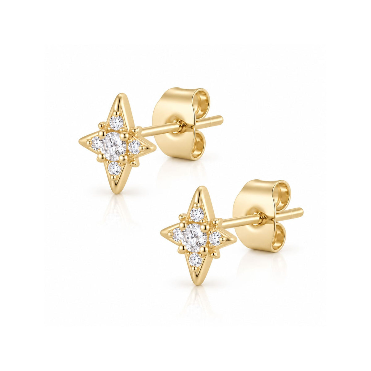 Bohomoon Stainless Steel Northern Star Stud Earrings