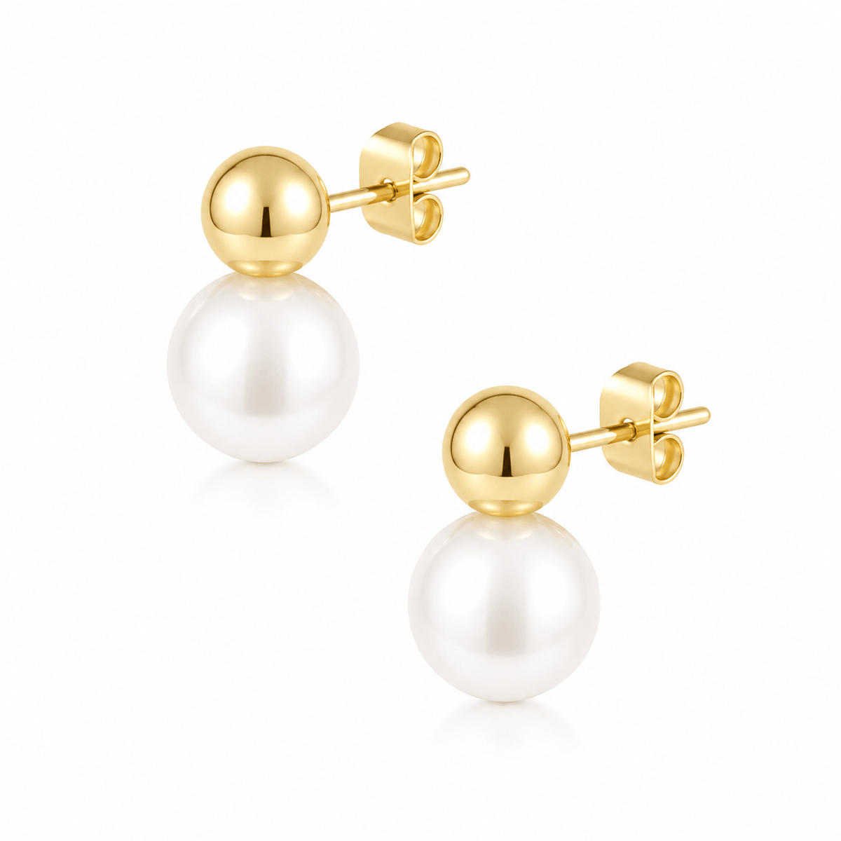 Bohomoon Stainless Steel Ontario Pearl Stud Earrings