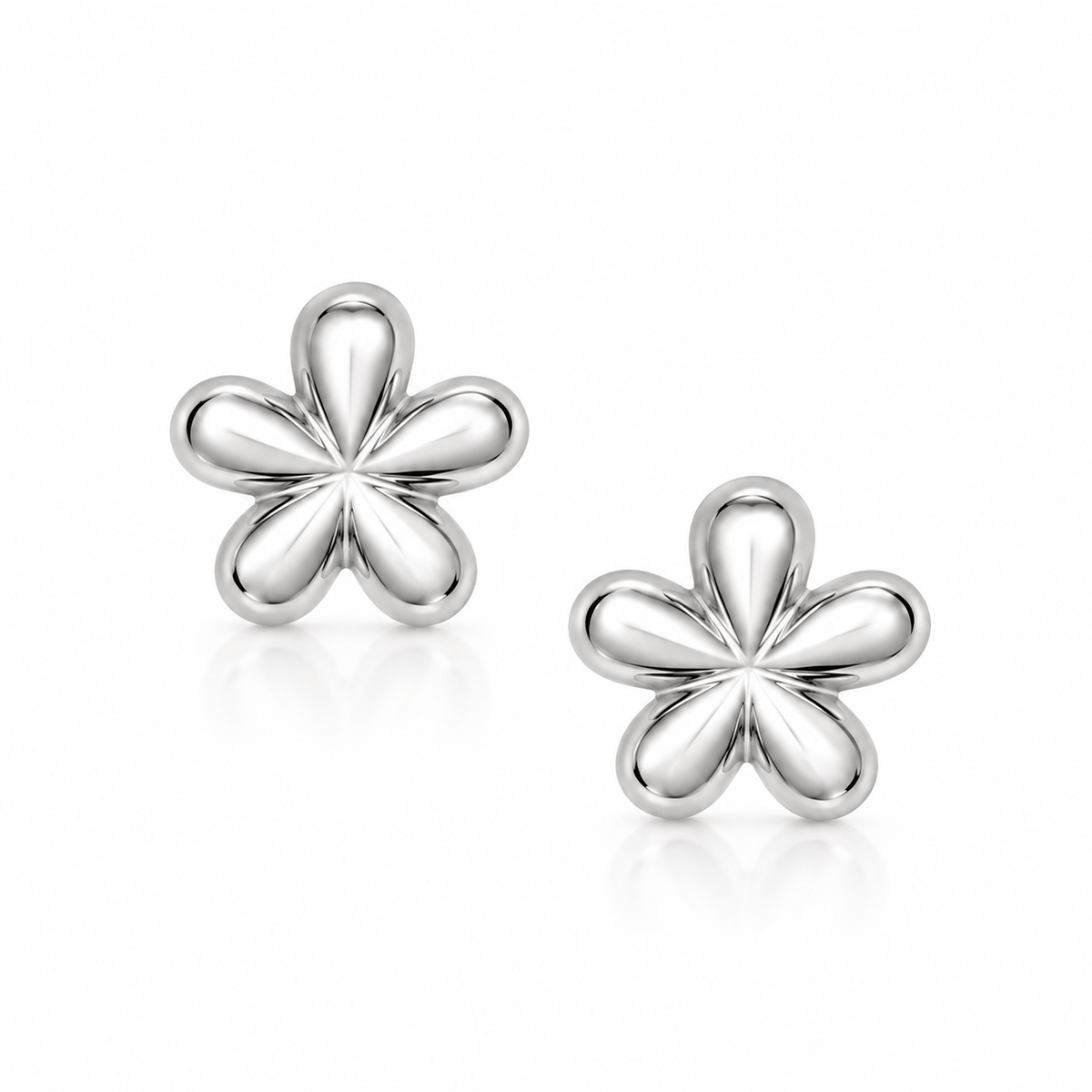 Bohomoon Stainless Steel Orchid Stud Earrings