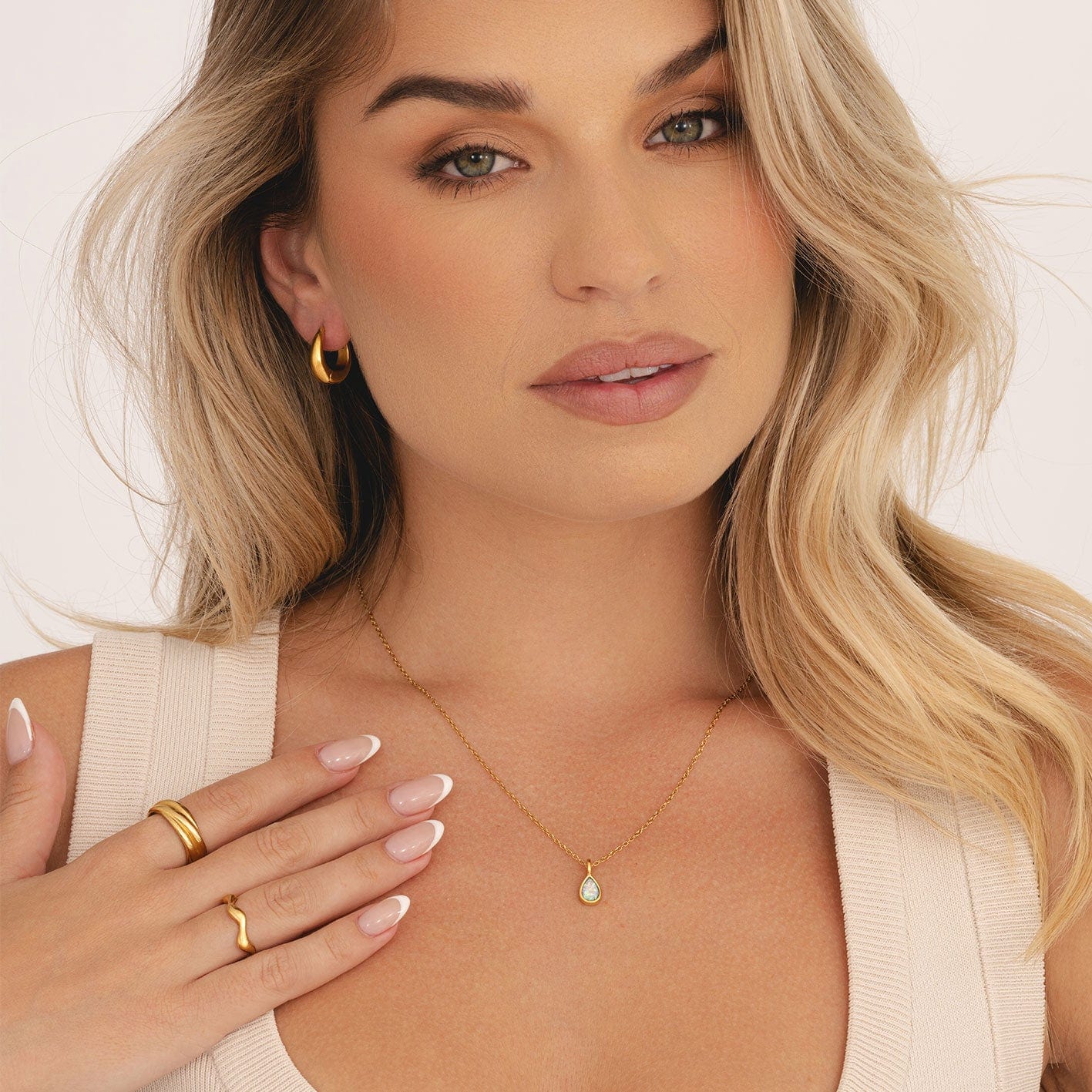 Bohomoon Stainless Steel Orla Opal Necklace