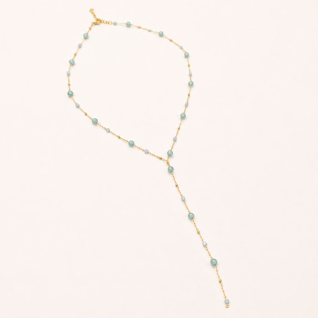 Bohomoon Stainless Steel Pastel Lariat Necklace