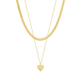 Bohomoon Stainless Steel Paulina Bubble Heart Layered Necklace