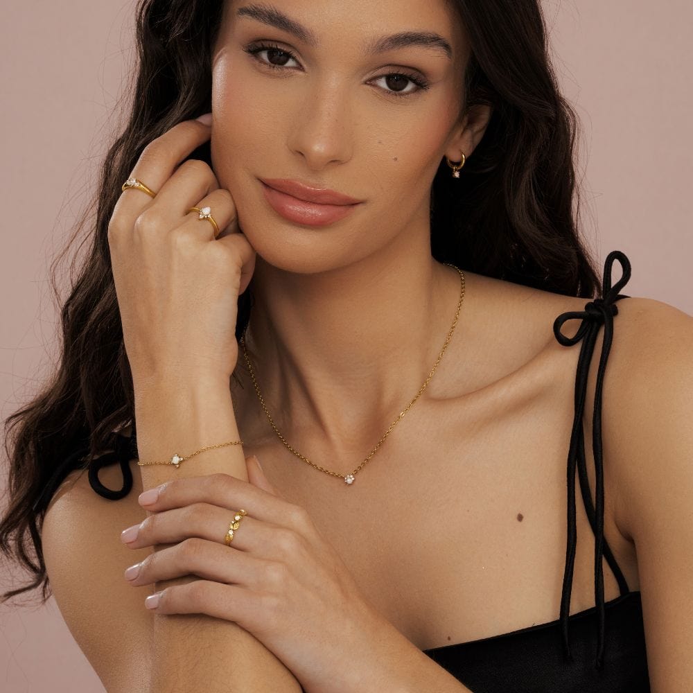 Bohomoon Stainless Steel Peony Ring