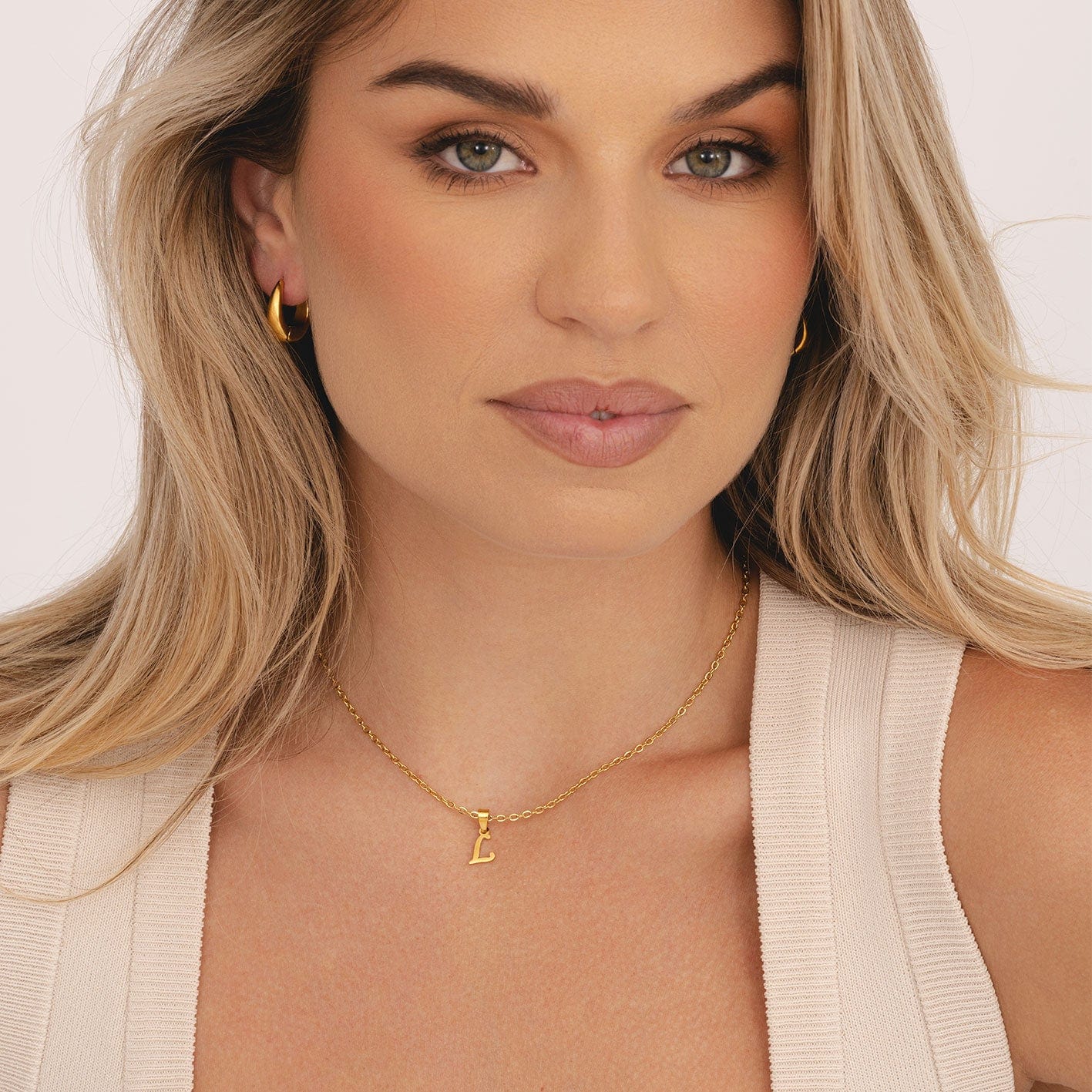 Bohomoon Stainless Steel Petite Initial Choker / Necklace