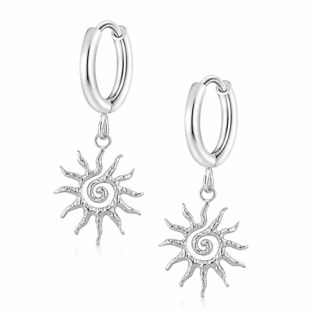 Bohomoon Stainless Steel Peyton Sun Hoop Earrings