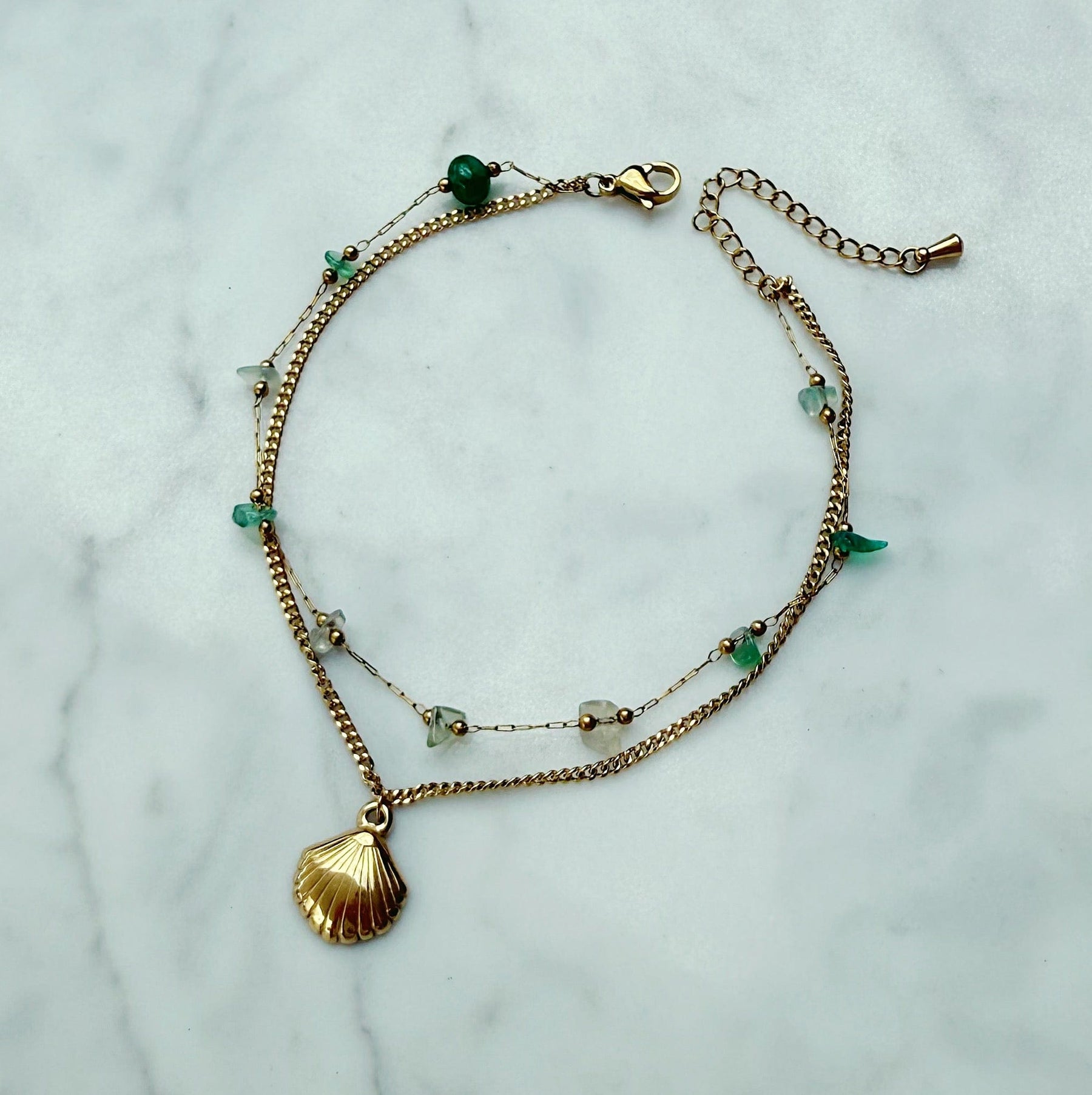 Bohomoon Stainless Steel Purpose Shell Anklet