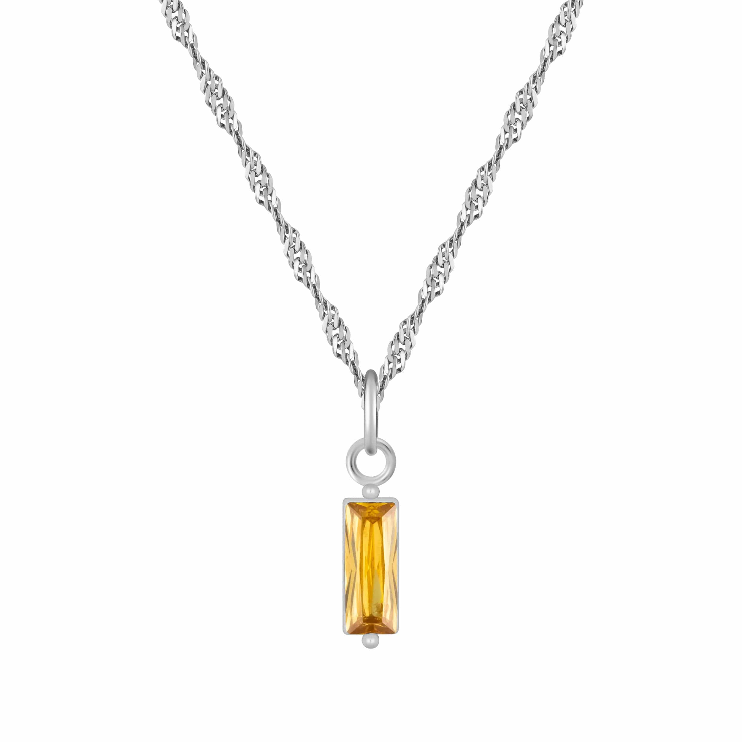 Bohomoon Stainless Steel Quartet Birthstone Necklace