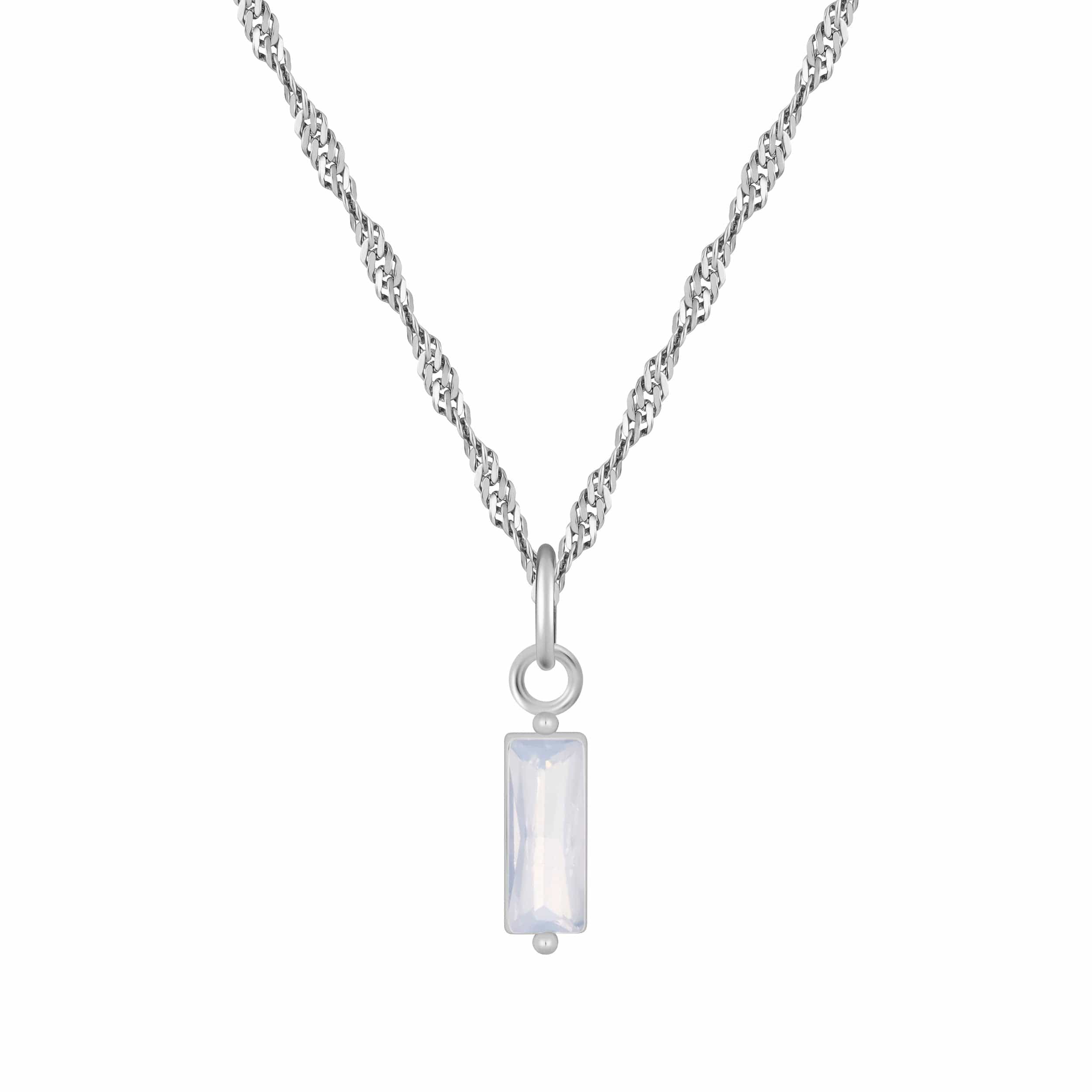 Bohomoon Stainless Steel Quartet Birthstone Necklace