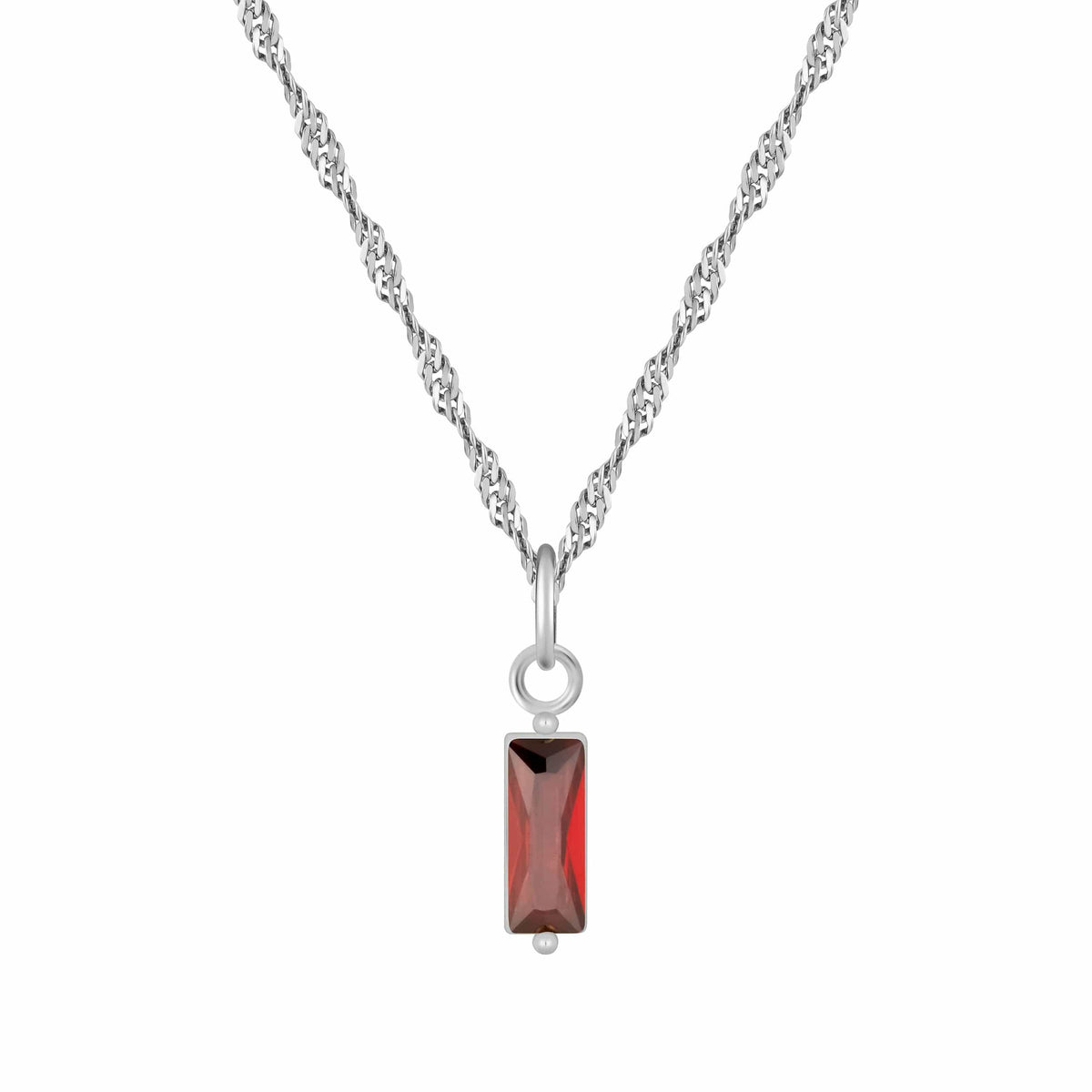 Bohomoon Stainless Steel Quartet Birthstone Necklace