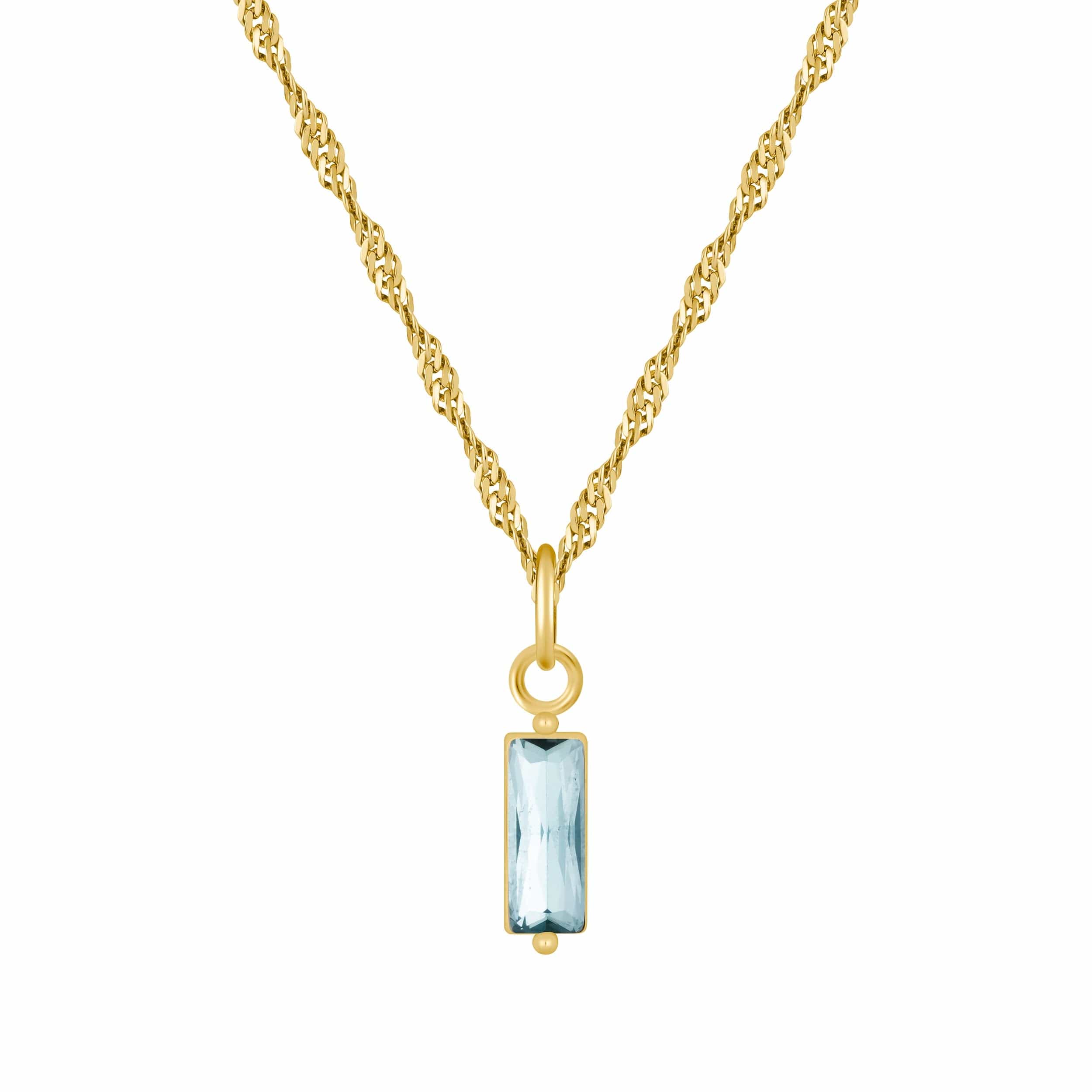 Bohomoon Stainless Steel Quartet Birthstone Necklace