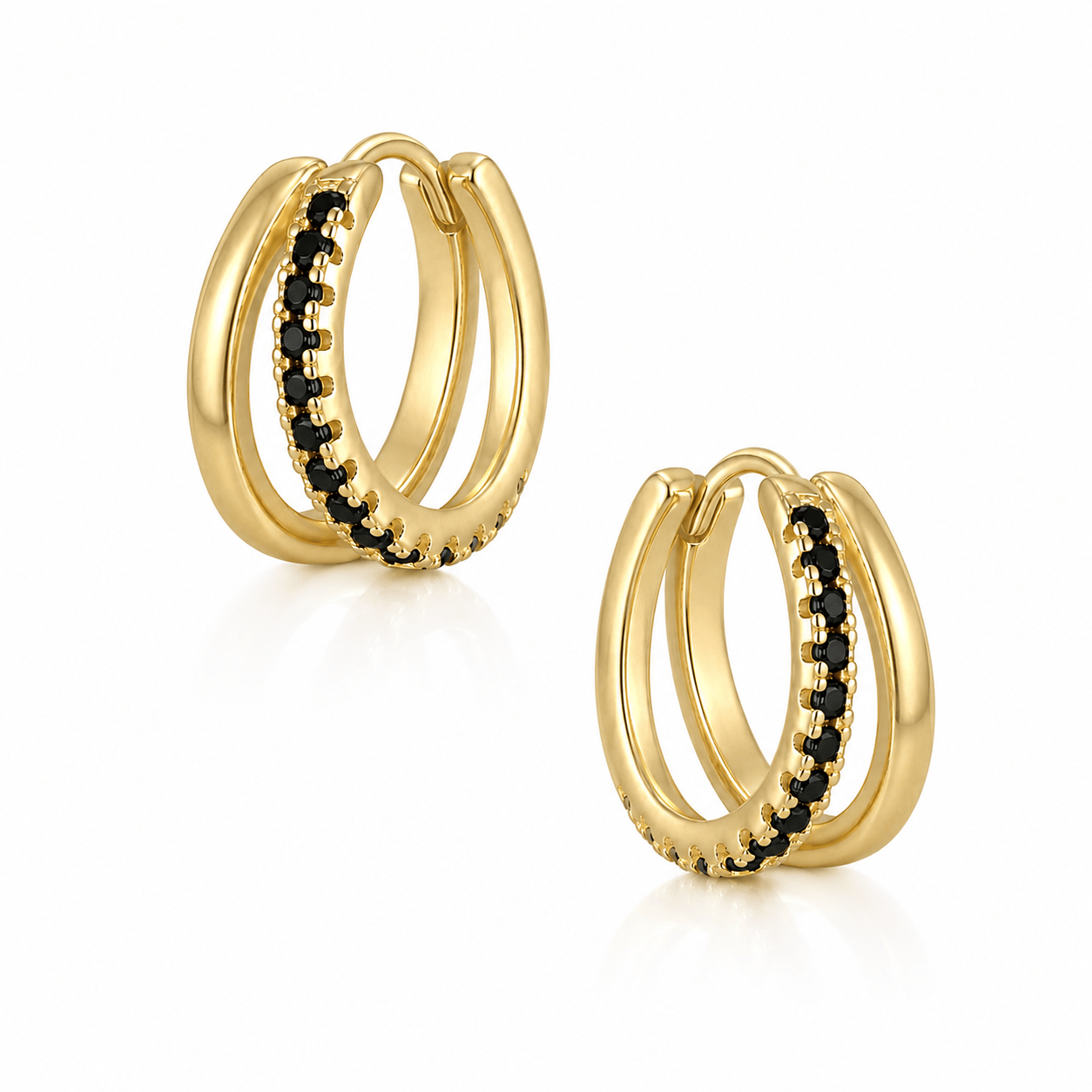Bohomoon Stainless Steel Raven Hoop Earrings