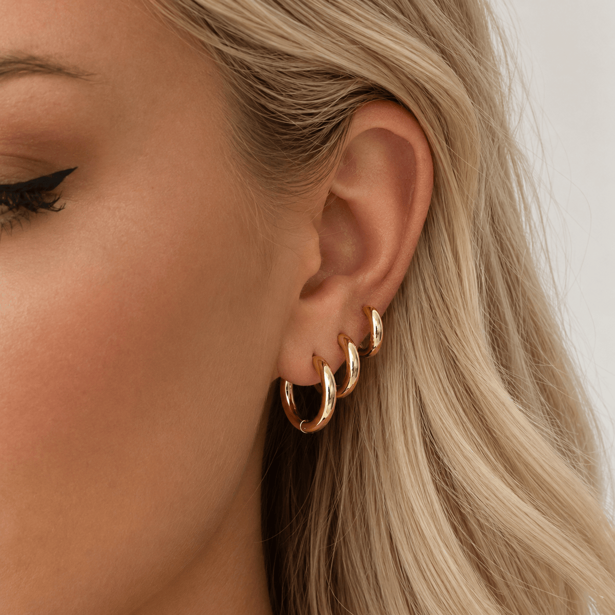 Bohomoon Stainless Steel Riley Hoop Earrings