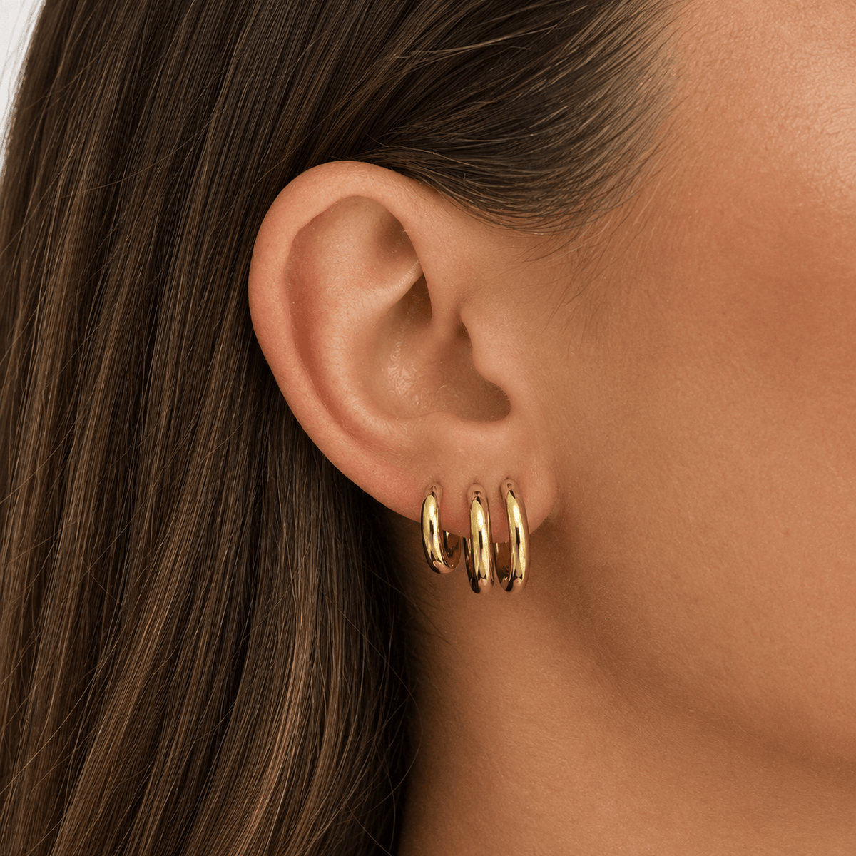 Bohomoon Stainless Steel Riley Hoop Earrings
