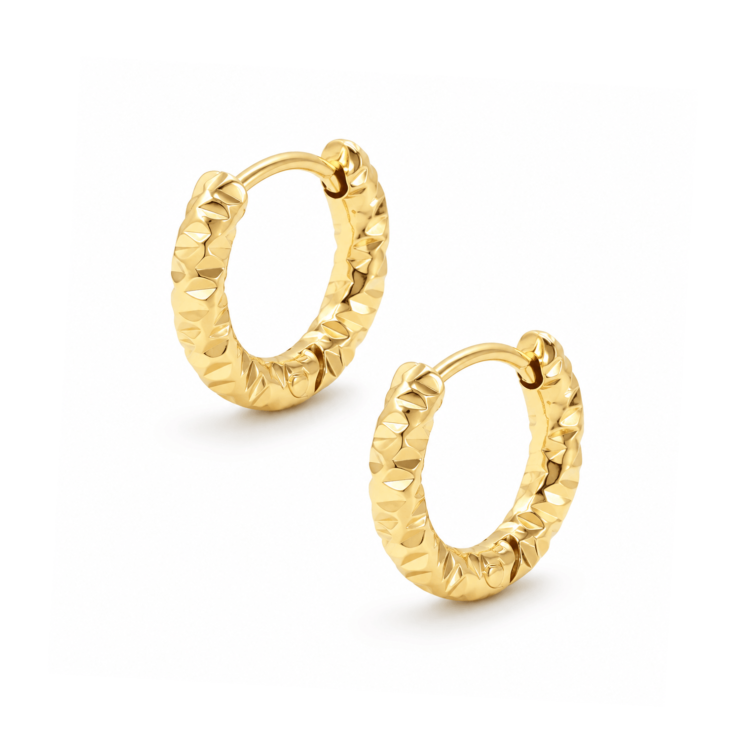 Bohomoon Stainless Steel Ripple Hoop Earrings