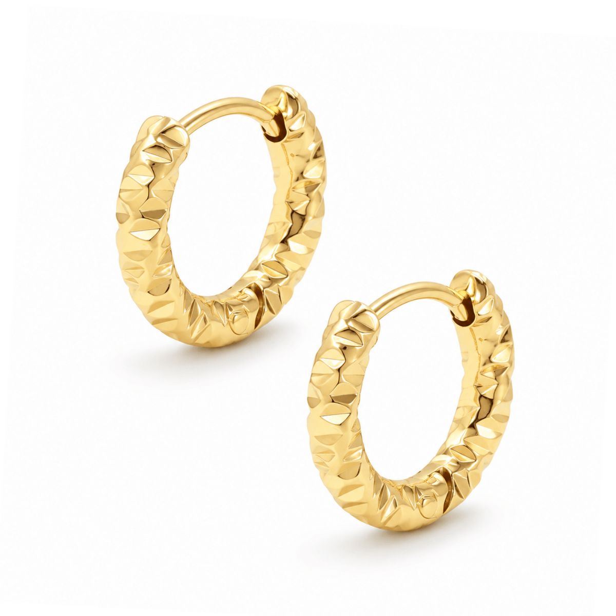 Bohomoon Stainless Steel Ripple Hoop Earrings