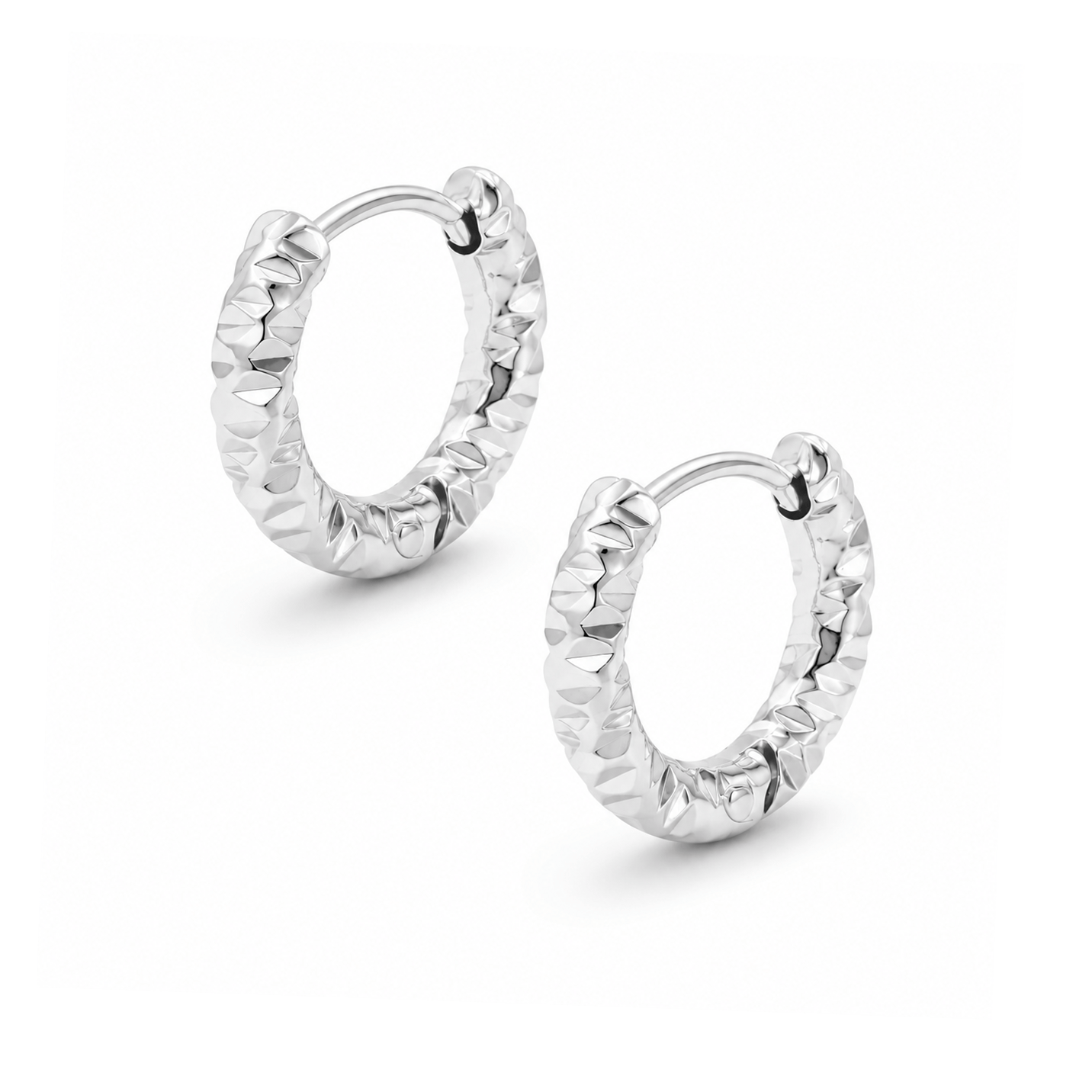 Bohomoon Stainless Steel Ripple Hoop Earrings