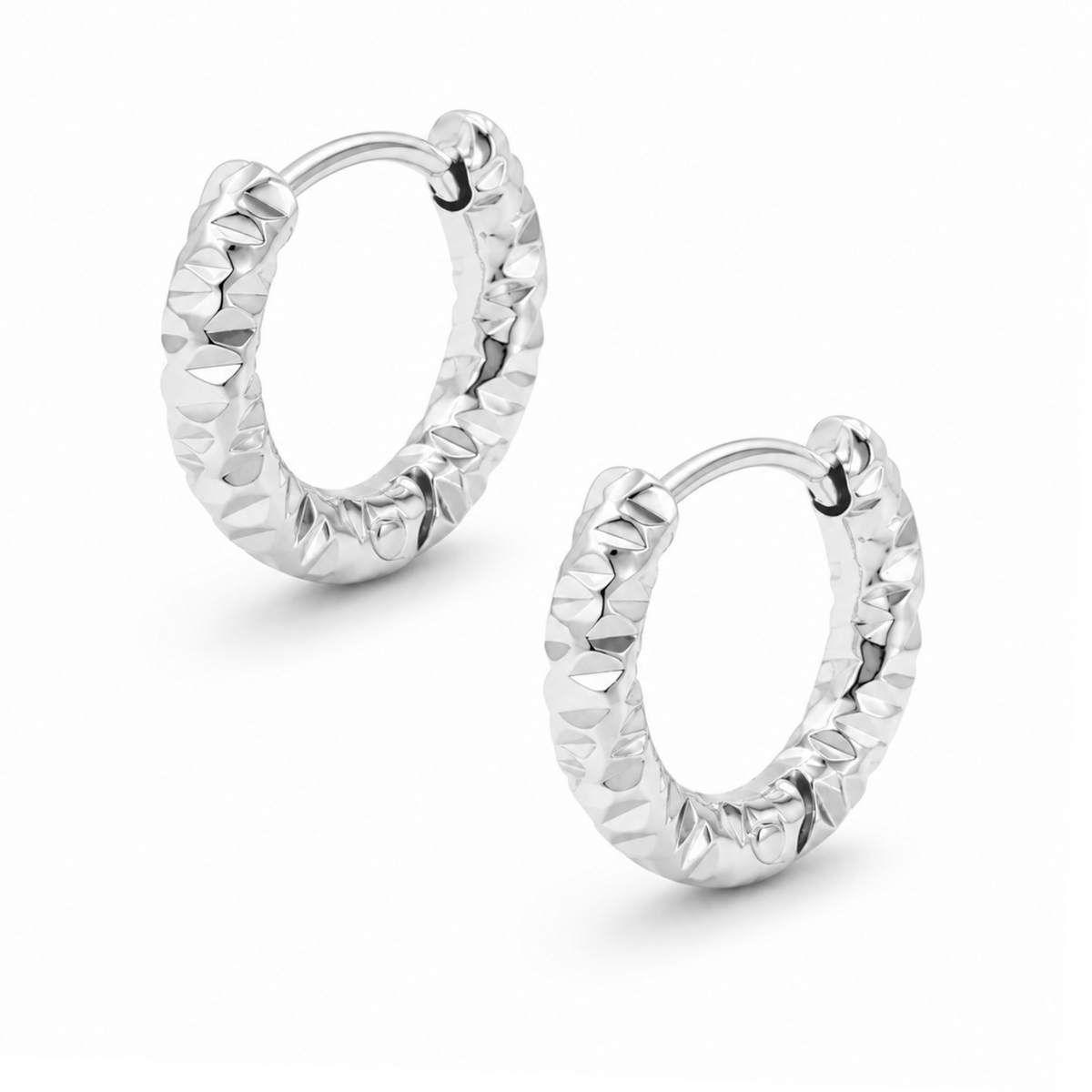 Bohomoon Stainless Steel Ripple Hoop Earrings