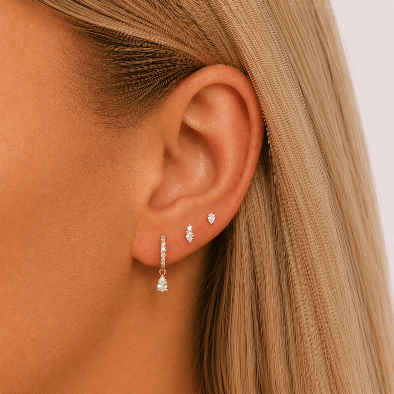 Bohomoon Stainless Steel Rosa Earring Set