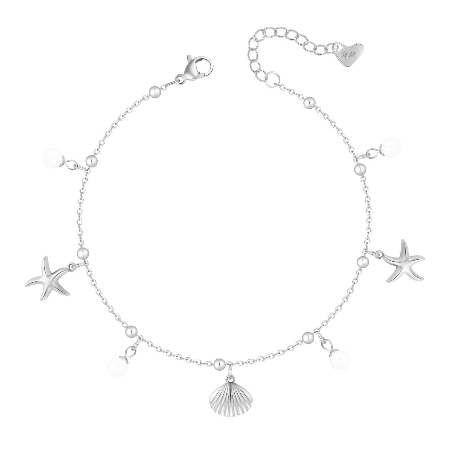 Bohomoon Stainless Steel Shoreline Pearl Anklet