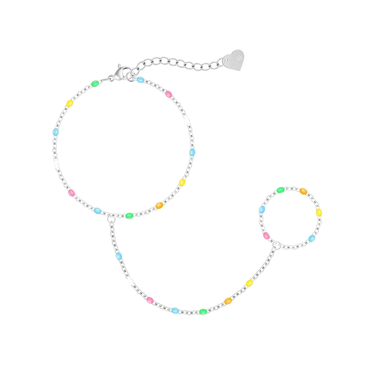 Bohomoon Stainless Steel Soda Hand Chain Bracelet