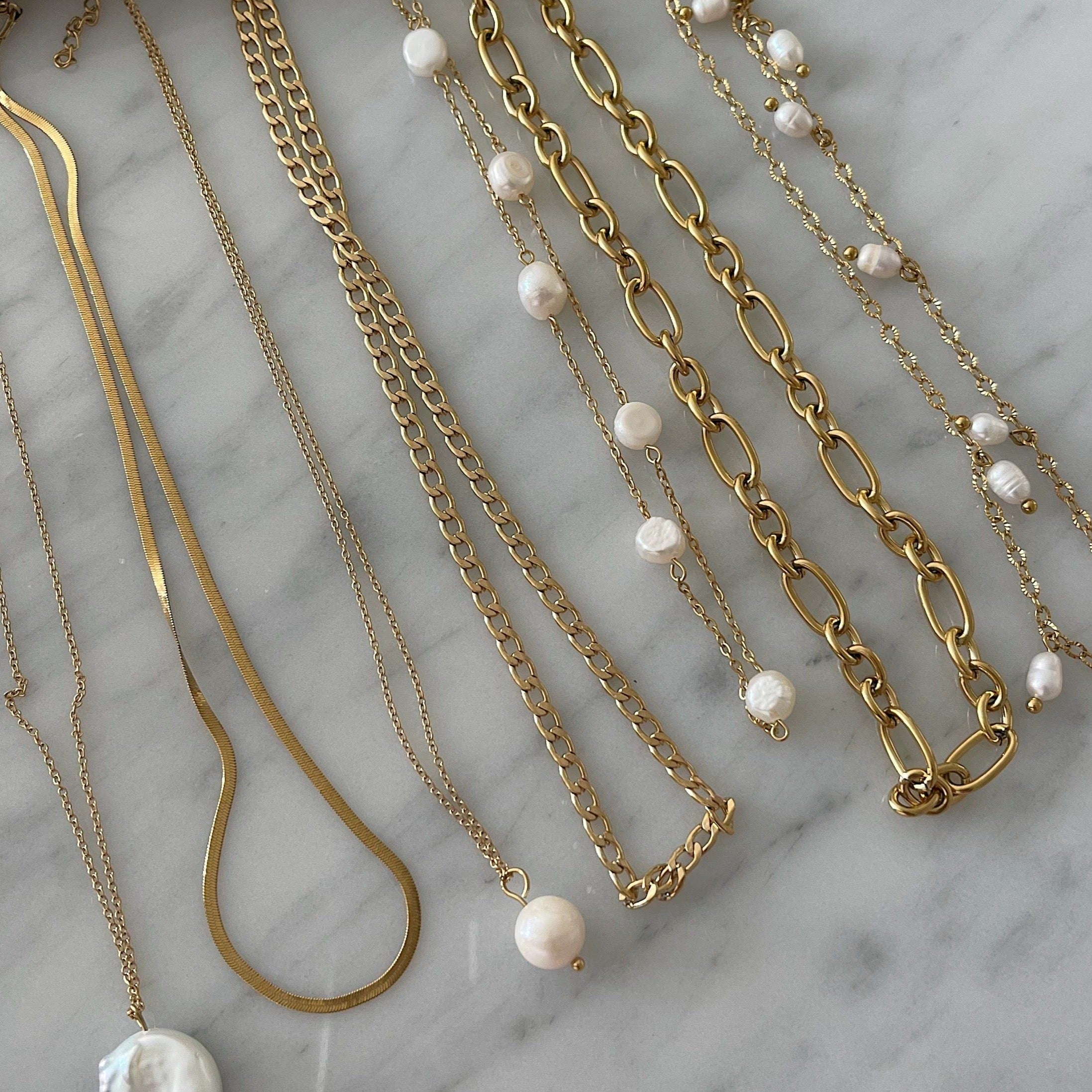 BohoMoon Stainless Steel Stephanie Dainty Necklace Gold