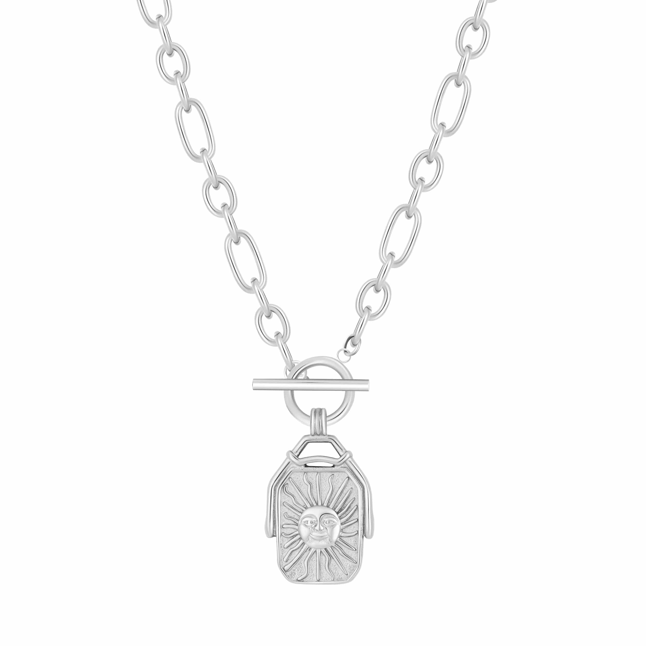 Bohomoon Stainless Steel Sunrise TBar Necklace