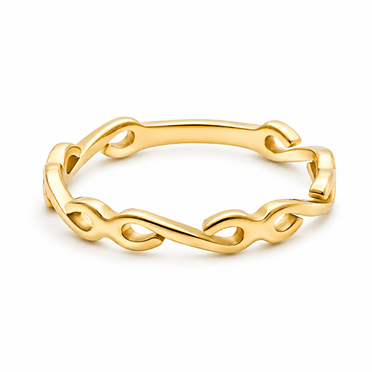 Bohomoon Stainless Steel Swirl Ring