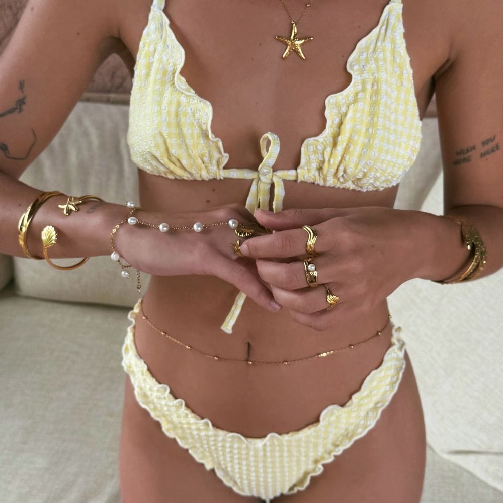 Bohomoon Stainless Steel Tiki Pearl Ring