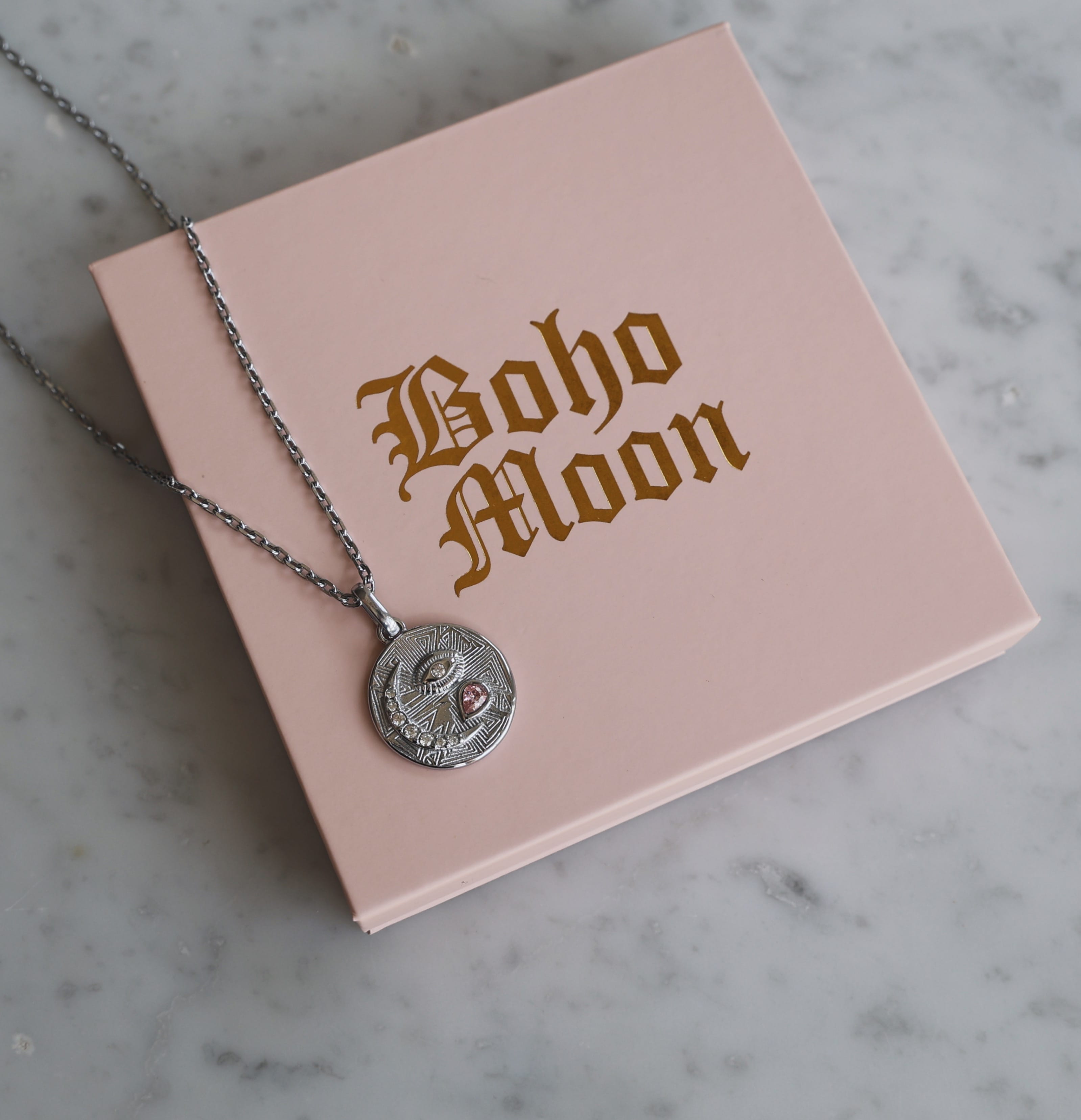 Bohomoon Stainless Steel Trixie Birthstone Necklace