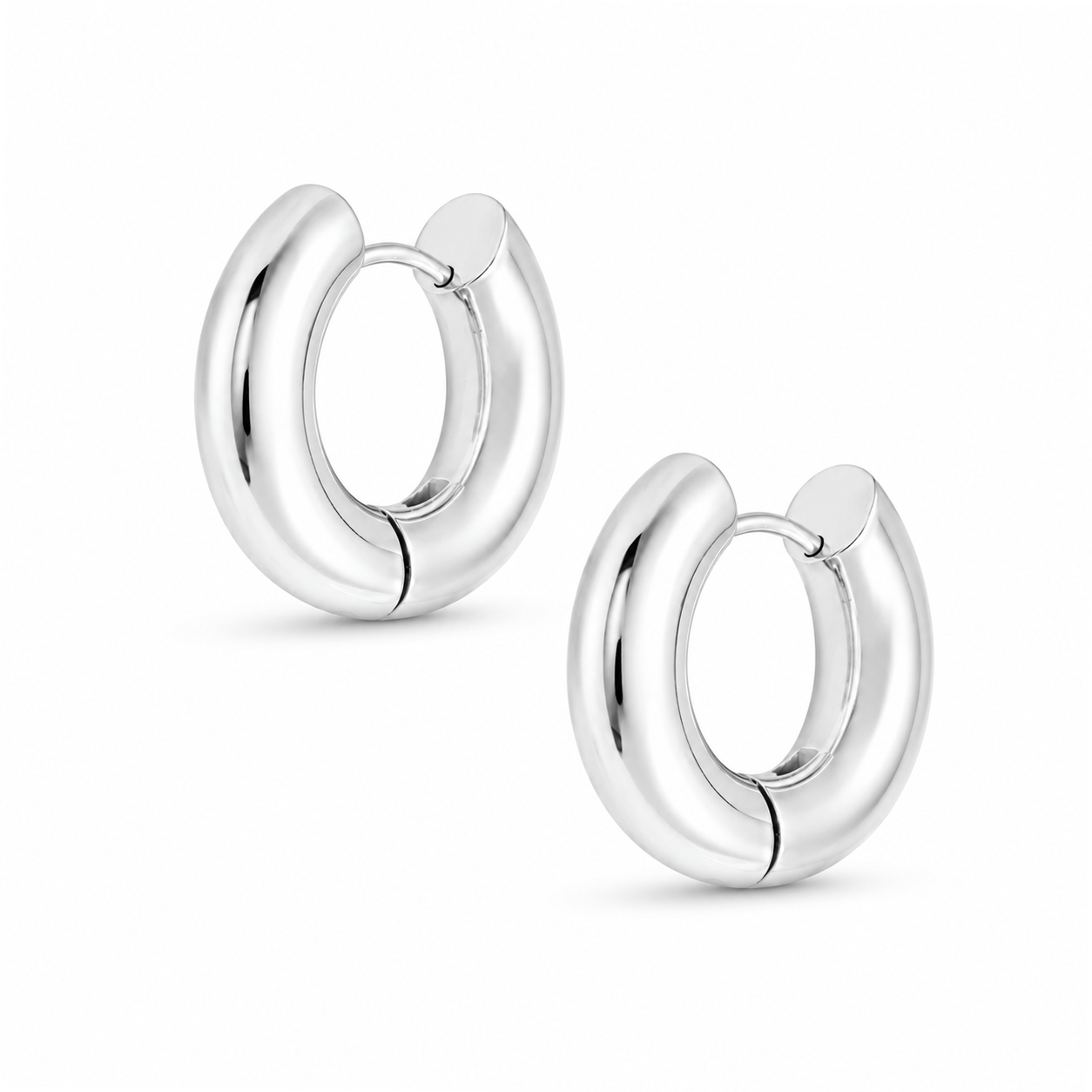 Bohomoon Stainless Steel Tube Hoop Earrings