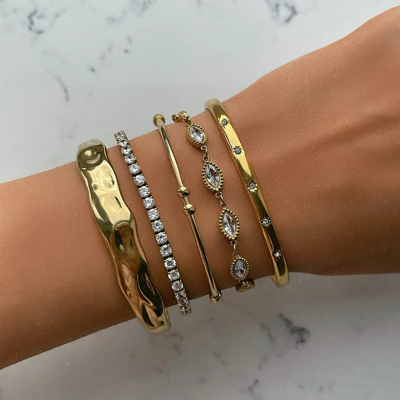 Bohomoon Stainless Steel Velvet Cuff Bracelet