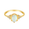 BohoMoon Stainless Steel Winter Opal Ring