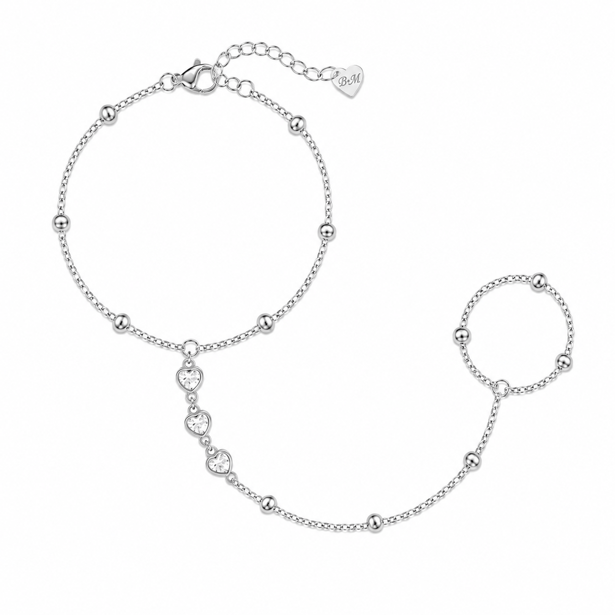 Bohomoon Stainless Steel Zelda Hand Chain Bracelet