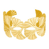 Bohomoon Stainless Steel Camellia Cuff Bracelet