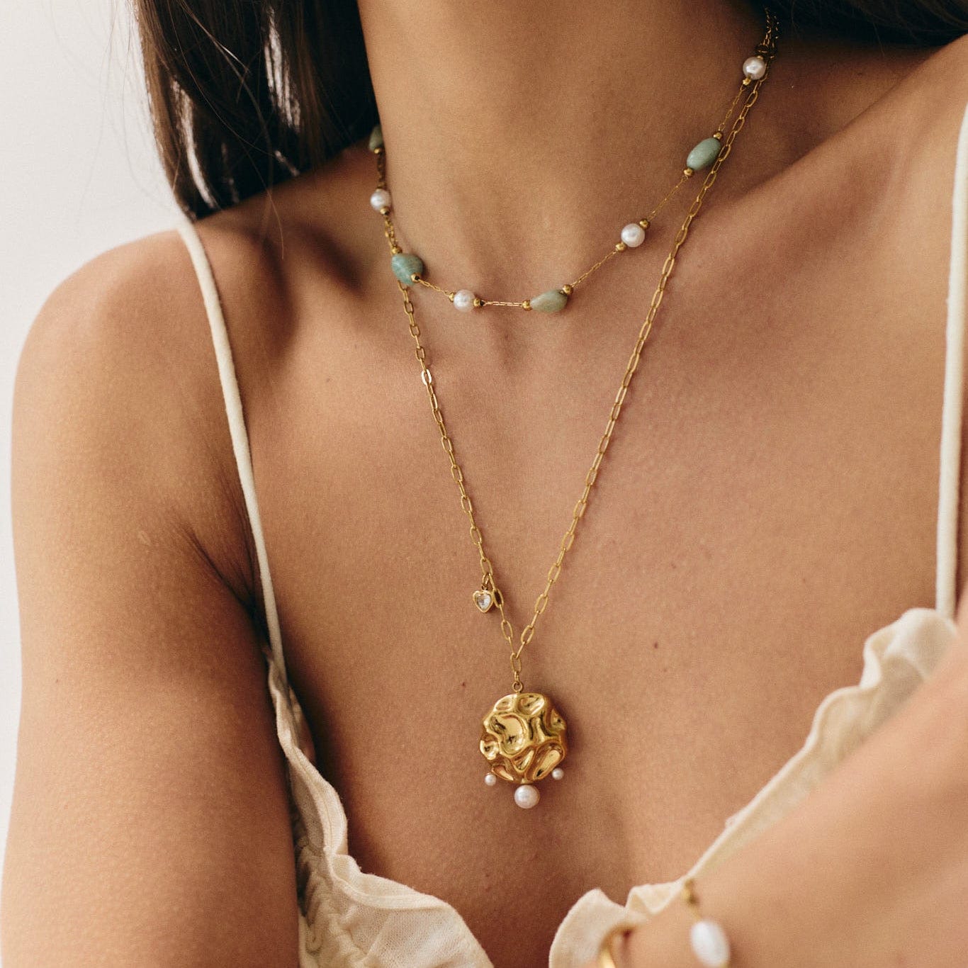 Bohomoon Stainless Steel Leanna Pearl Necklace