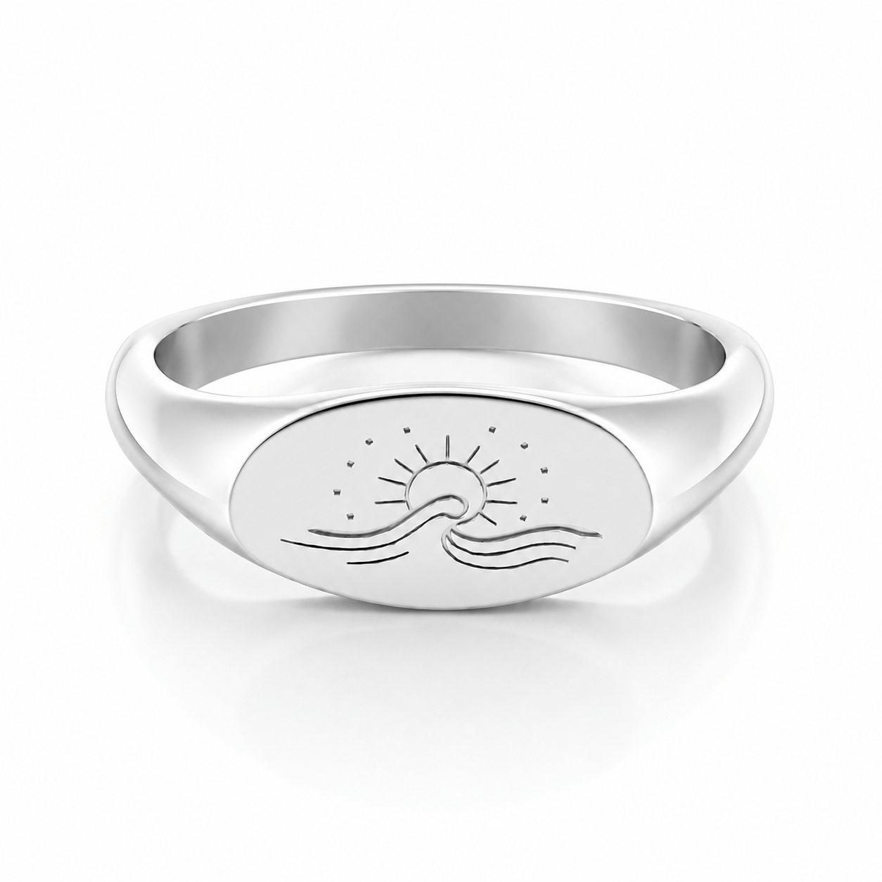 Ocean Waves Signet Ring